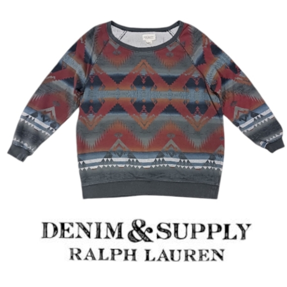 Denim & Supply Ralph Lauren Tops - Vintage Denim & Supply Ralph Lauren Southwest Aztec Print Sweatshirt